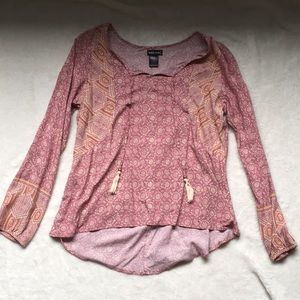 Wet Seal pink long sleeve top Medium